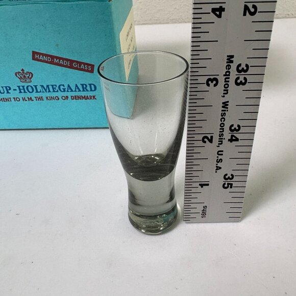Kastrup Holmegaard Canada Smoked Shot Cordial Glass Set of 6 Box 1oz Denmark - Picture 4 of 8